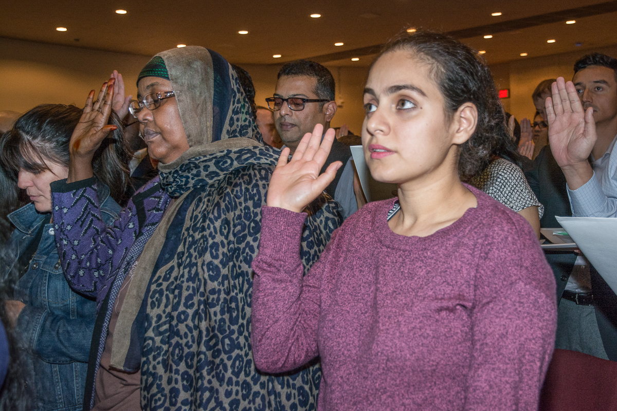 U.S. Citizenship and Immigration Services Naturalization Ceremony