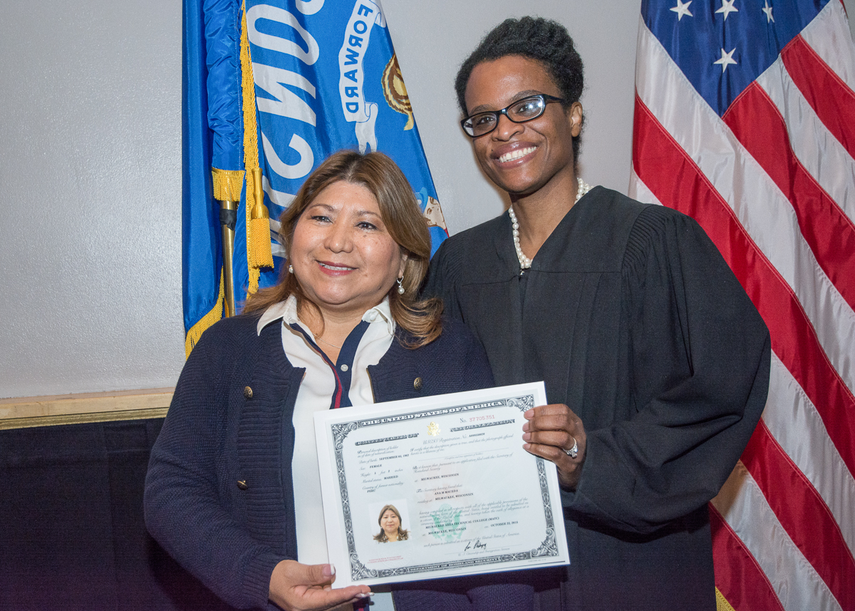 U.S. Citizenship and Immigration Services Naturalization Ceremony